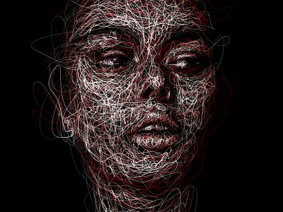 Scribble art portrait abstract art abstract portrait digital painting graphic design illustration line art line portrait portrait portrait art scribble scribble art