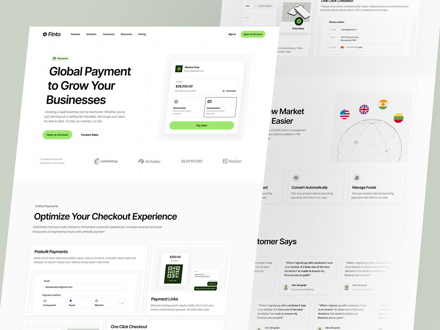 Finto Finance Website Template by Barly Design Team for UI8 on Dribbble