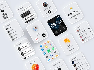 Smartwatch Interface Design app appdesign design interface smartwatch smartwatchappui ui uidesign ux watchappui webdesign