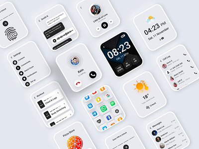 Smartwatch Interface Design app appdesign design interface smartwatch smartwatchappui ui uidesign ux watchappui webdesign