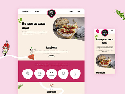 Frais Devant - Webdesign for a charcuterie brand