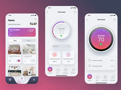 Smart Home App UI UX Figma Design adobe xd app redesign design figma graphic design ui ui ux design uiux