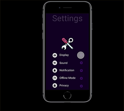 Daily UI #007 Settings animation daily ui daily ui 007 settings design graphic design mobile app settings ui