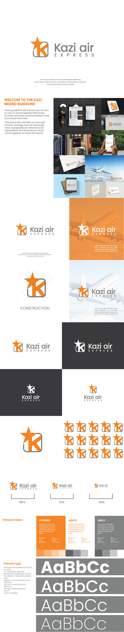 k LETTER LOGO WITH BRAND STYLE GUIDE branding graphic design logo tourism logo travel logo