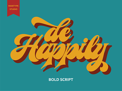 De Happily bold script font design elegant font font fonttype logo font luxury font signature font