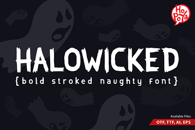 Halowicked Font bold creepy display font halloween horror naughty rough simple stroked wicked
