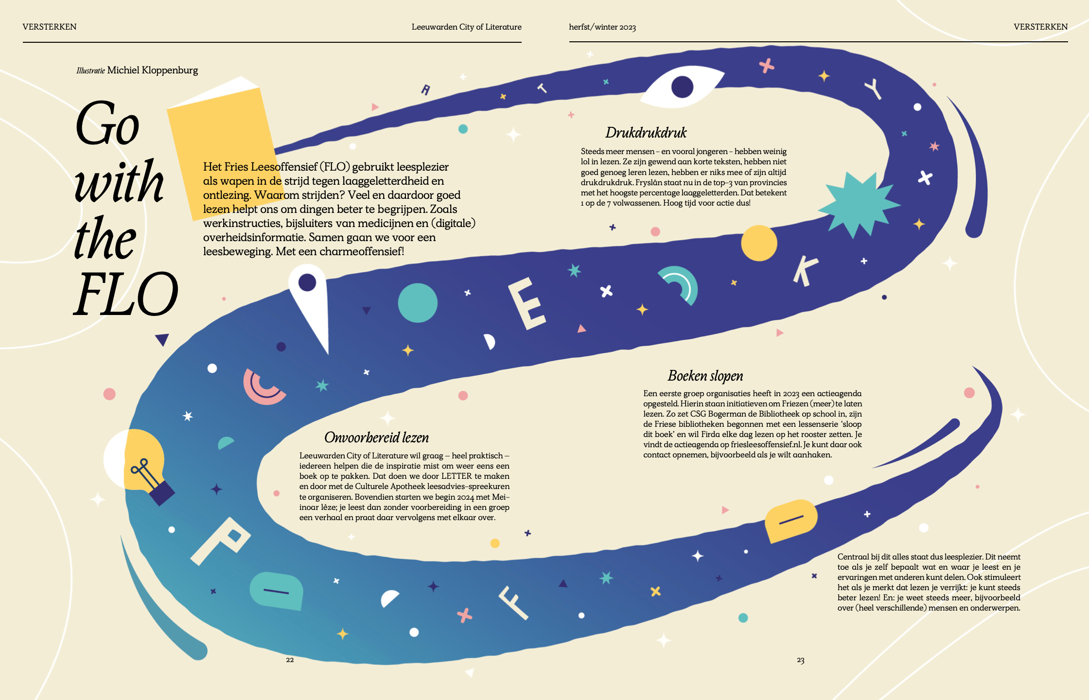 LETTER Magazine books illustration reading