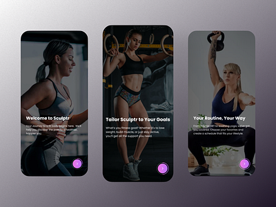 Onboarding Page for Fitness Mobile App app figma design fitness mobile app mobile app design onboarding onboarding screens splash screen ui design uiux user interface userexperience ux design
