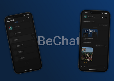 BeReal. Chats affinity bereal bereal. chats design ios iphone media rcs réseaux social ui