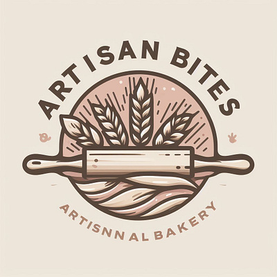 Artisan Bites logo design bakery logo elegant flat graphic design line art logo logo logo design minimal modern vector