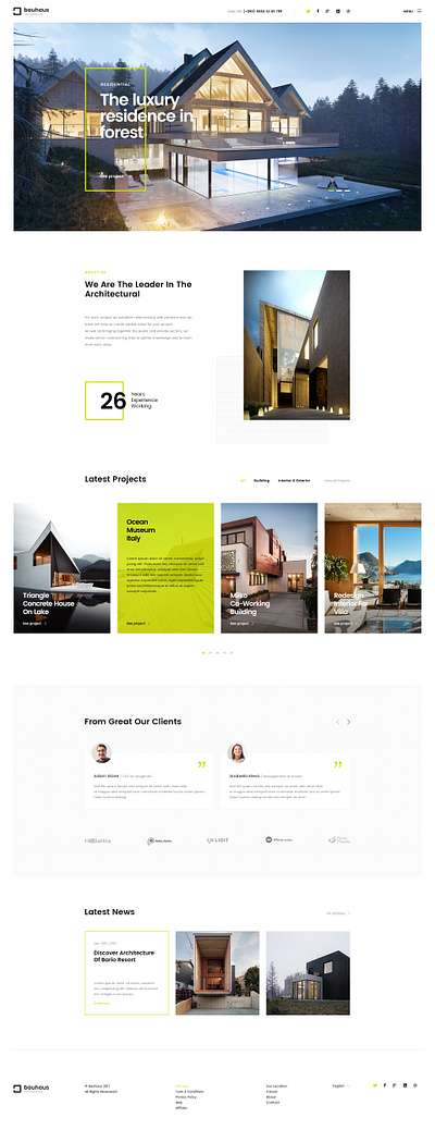 Architecture Agency Website UI Design design concept website design website redesign website ui website ui ux