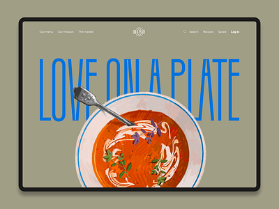 On a plate art concept art design digital illustration drawing food illustration italy kitchen landing page love pencil procreate sketch ui user interface ux ui web design web page website