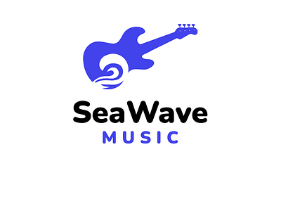 Sea Wave Logo design logo guitar guitar logo guitar wave icon logo logo guitar logo wave logos music sea sea wave logo symbols templates wave