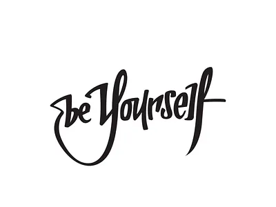 Be yourself aftereffects animated logo animation branding branding animation handwritten ink logo logo animation motion design motion graphics motion logo typography ui