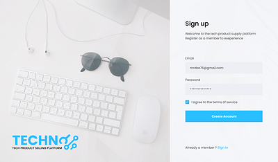 Techno Login Page UI Design login page login page design login page ui design ui ui ux