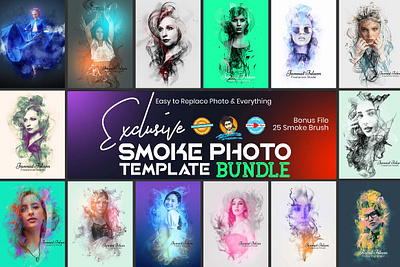 Exclusive Smoke Photo Effect Bundle collate photo frame