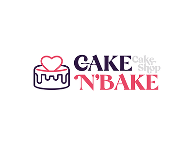 CAKE N'BAKE | Cake shop amman bake branding cake cake nbake cake nbake logo creativology design graphic design jordan logo mohdnourshahen sweets