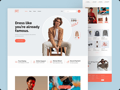 Web Template For Fashion ecommerce website template