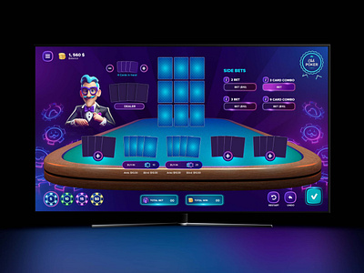 Poker game UI design gambling game design graphic design poker ui