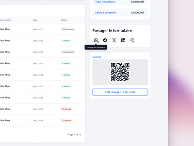 SaaS All-In-One Manage Balance event. Share your form. dasboard dashboard ui product design saas table ui