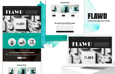 Flawd - A Skincare app case study ui ux webdesign