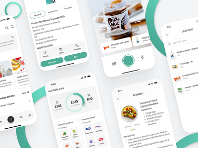 Food Scanner Mobile App app calories ckal food foodscanner health lifestyle meals mobile mobileapp nutritions scanfood scanner ui ux