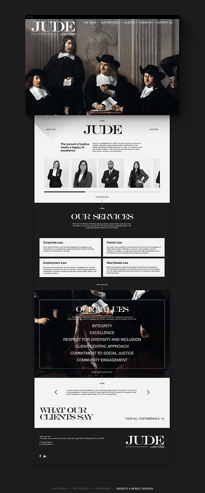 Jude Law Firm — Website UX/UI art direction branding graphic design law research ui ux web design