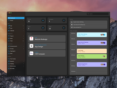 Founder Tools - Dashboard app apple calendar dashboard design desktop founder mac native projects startup user experience ux