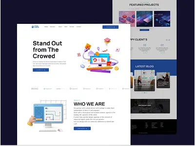 Pixel - Company Portfolio Website agency business design interface pixel portfolio ui ui ux web