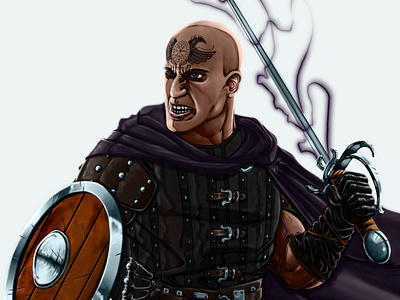 Utan Himer - My D&D 5e Character characterart dd dnd dungeonsanddragons fighter painting procreate