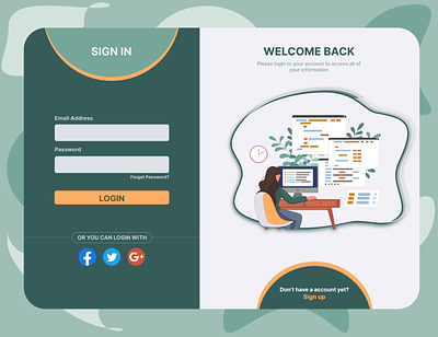 Login/Sign Up UI/UX Design animation design figma graphic design ui uiux web design website