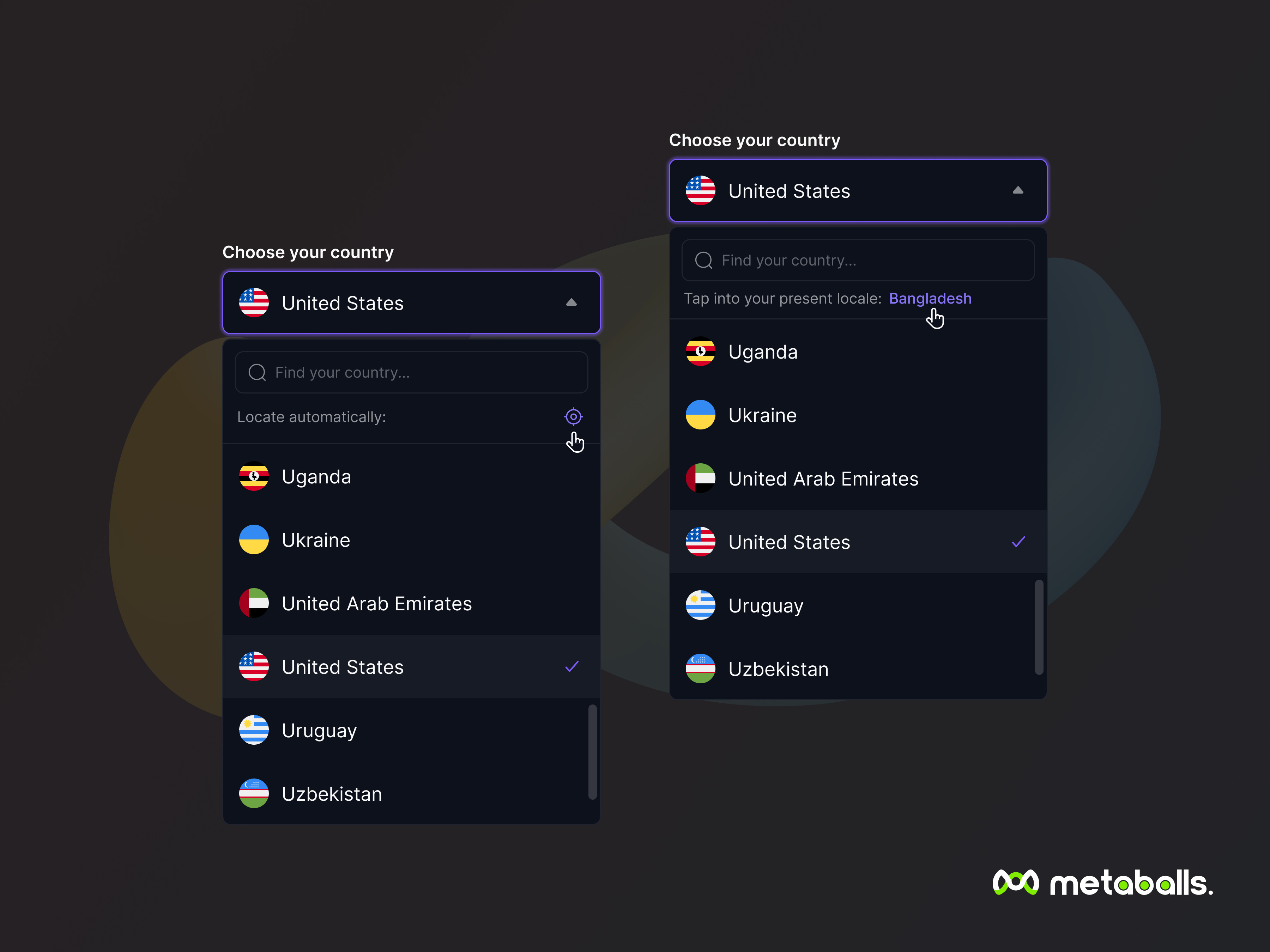 Choose your country UX by Md. Rizwan Siddiquei on Dribbble