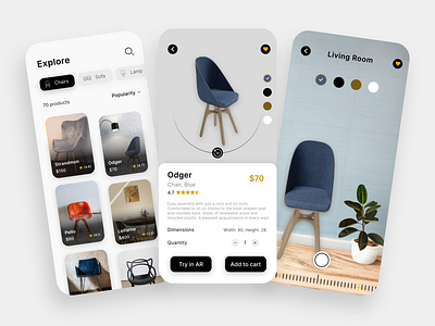 Online Furniture Shopping APP Design app uii furniture app design online furniture shopping ui ux design