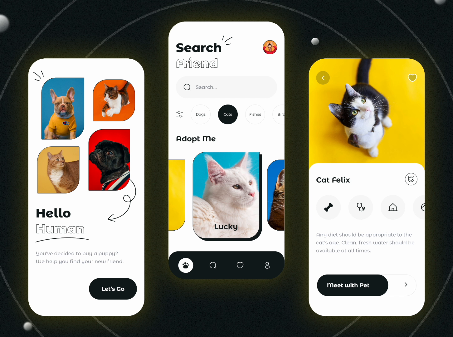 Pet Finder App by Catunic on Dribbble