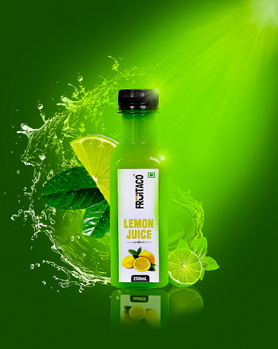 fresh lemon juce ads graphic design photoshop product disnig products