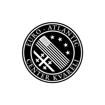 EURO-ATLANTIC CENTER KVARELI branding design graphic design identity illustration illustrator logo logoinspiration logomark