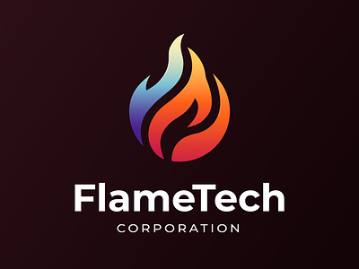 Flame logo brandidentity branding design elegant fire flame graphic design illustration logo ui ux vector