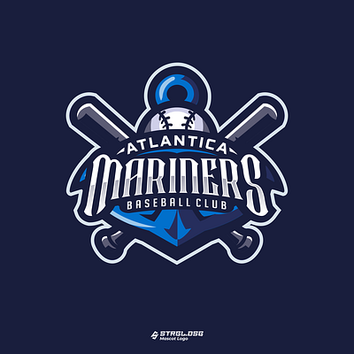 ATLANTICA MARINERS BASEBALL baseball branding design esport logo graphic design illustration logo mariners mascot design mascot logo sport logo vector