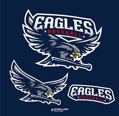 EAGLES BASEBALL baseball branding design eagle esport logo graphic design hawk illustration logo mascot design mascot logo sport logo vector