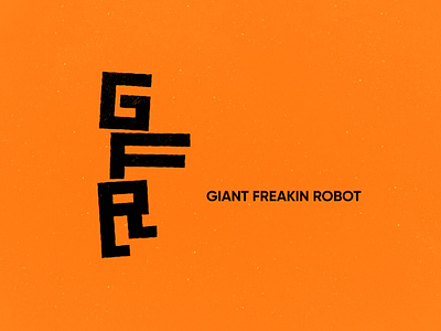 Giant Freakin Robot branding logo robot