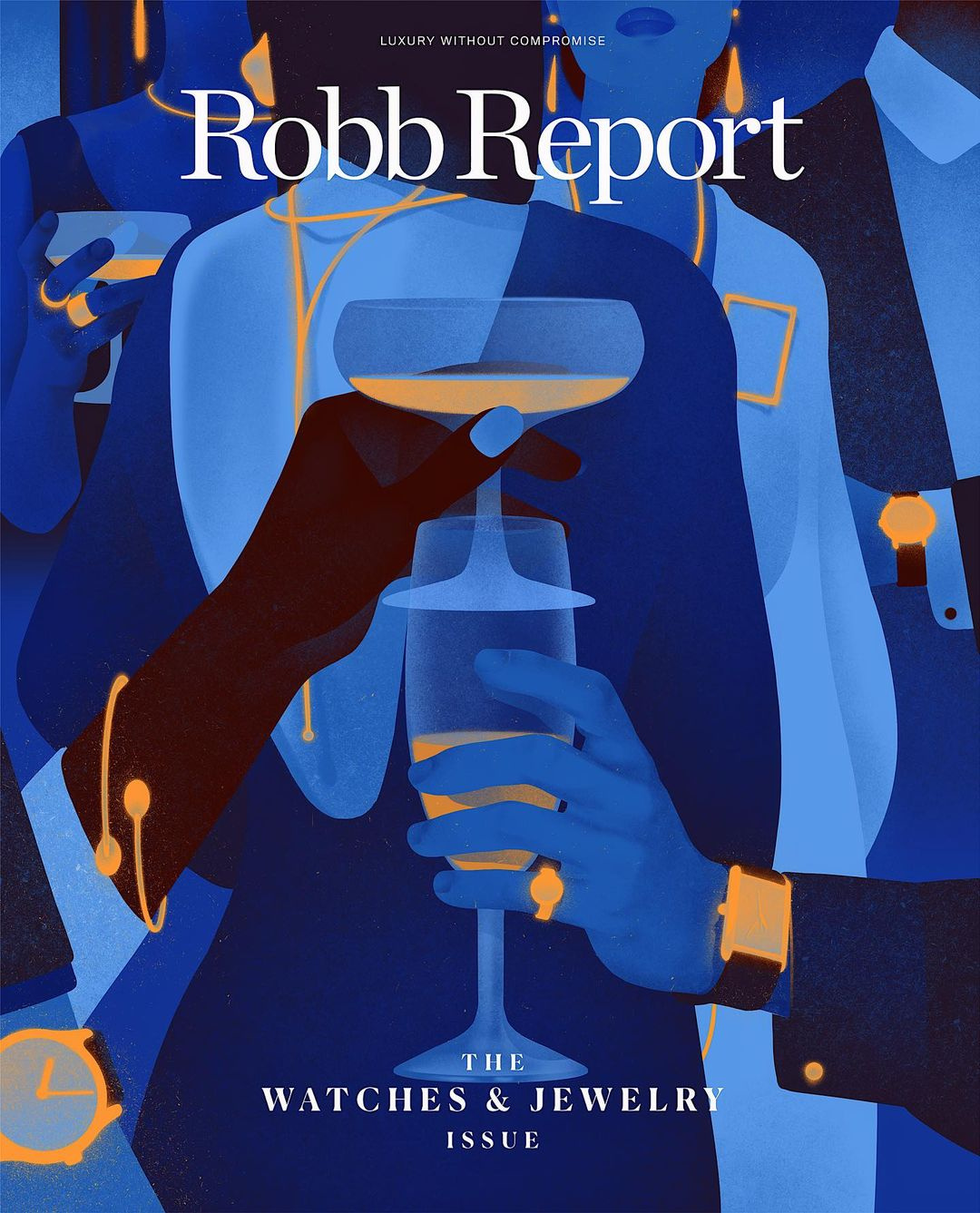 Watches & Jewellery cover digital editorial folioart illustration jewellery jewelry karolis strautniekas luxury magazine texture