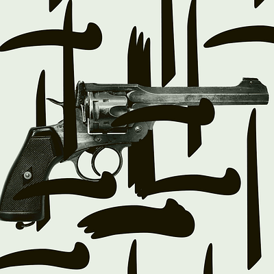 Gun & Letter 1 composition graphic design letter