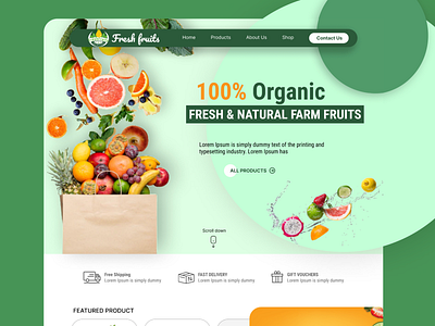 Fruits Ordering Website figma prototyping ucd ui uiux ux