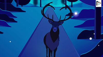 Deer Motion Graphics Animation animation design graphic design illustration illustrator motion graphics