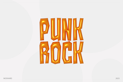 PUNK ROCK 3D Typography 3d animation app branding design development graphic design illustration logo motion graphics punk rock typography ui ux vector visual visual design web