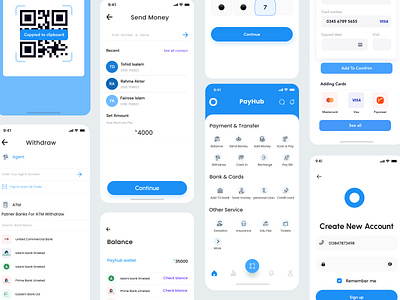 Finance mobile e-wallet App Andriod/Ios app app ui bkash design e wallet apps finance finance app paypal send money app ui ux