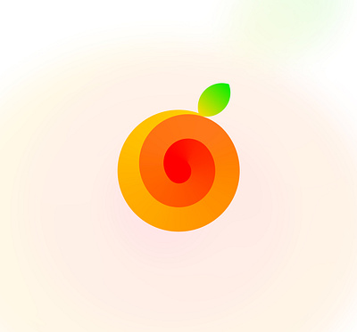 Orange logo concept branding fresh fruit gradient icon juice juicery leaf logo mark monogram natural orange squized