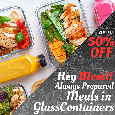 Don't forget your Glass Containers food!! branding canva food graphic design photoshop ui