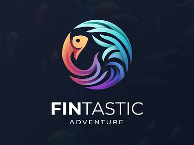 Fish logo brandidentity branding design elegant fin fish graphic design illustration logo ui ux vector