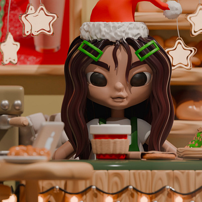 Christmas bakery 3d 3d art 3ddesign blender blender 3d character3d graphic design render